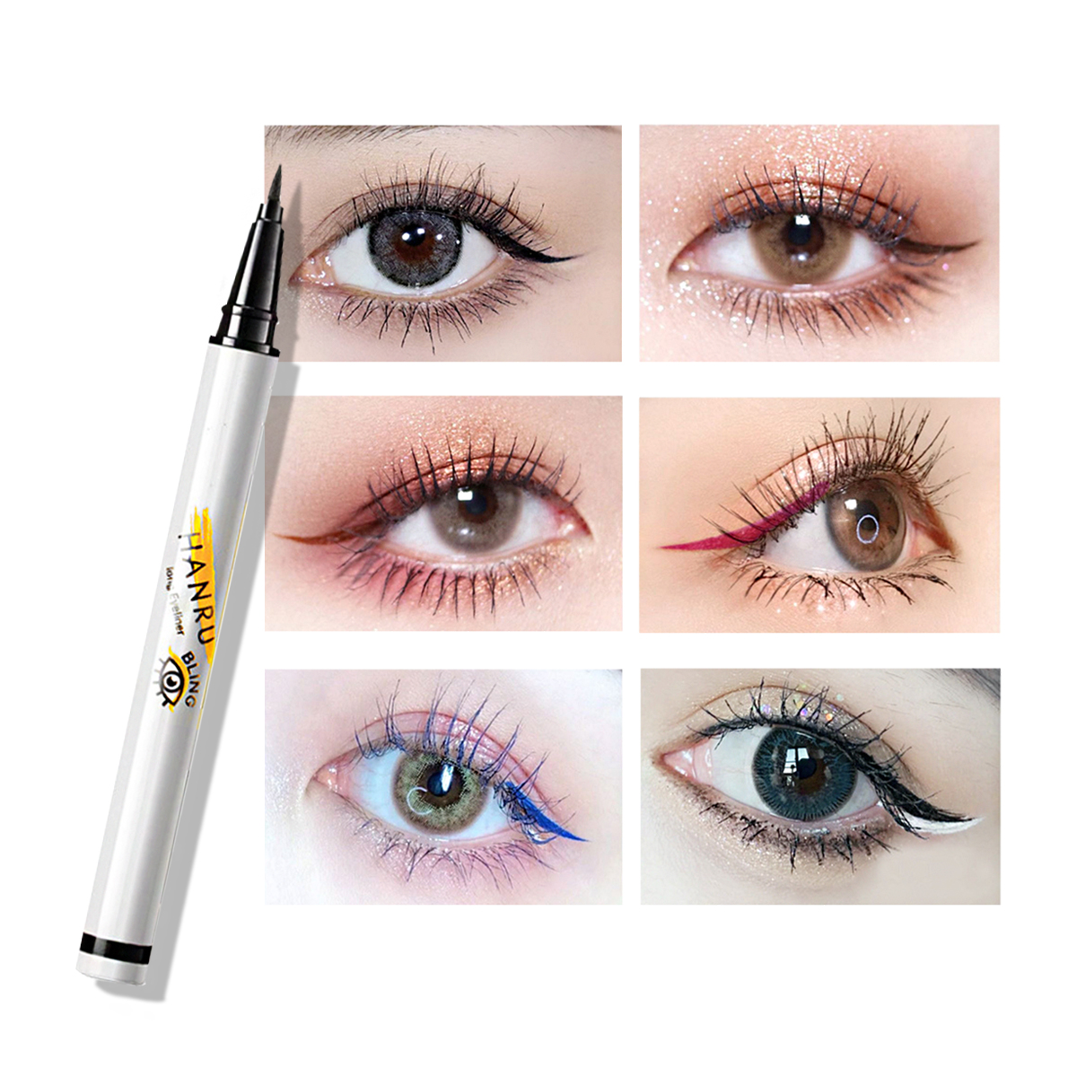 LAMUSELAND Big Eyes Waterproof Sweat-proof and Long-lasting Quick-drying Non-fading Smoothing Liquid Eyeliner 1g H706