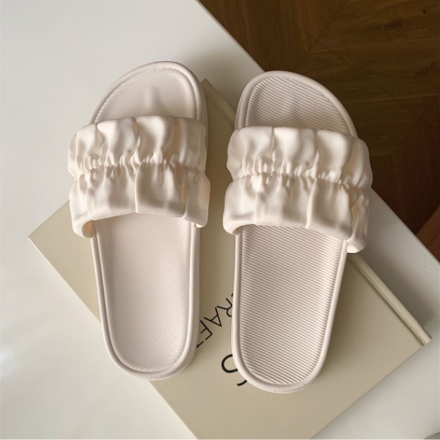 Dép lê trơn viền nhún cao su