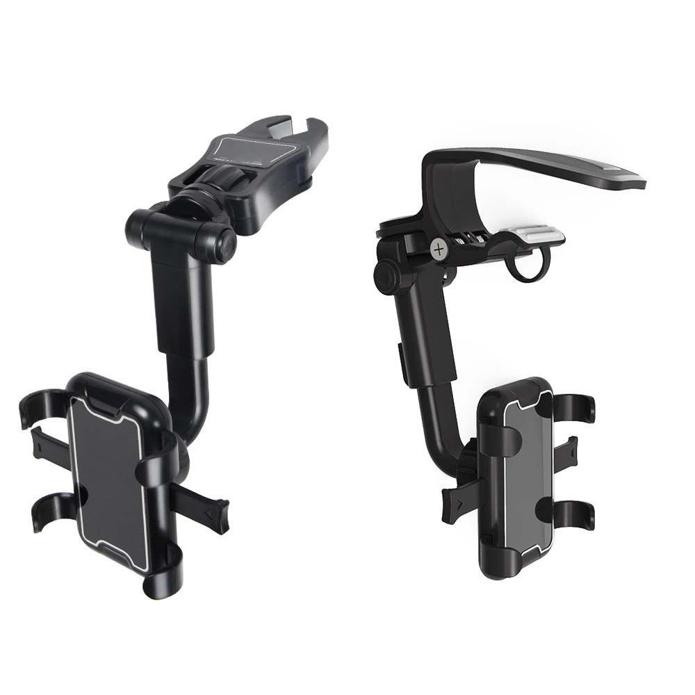 Giá Đỡ Điện Thoại ABS Xoay 360 Độ Gắn Tấm Che Nắng Phía Trước Xe Hơi Tiện Dụng