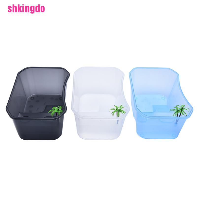 Hộp nuôi rùa/thú cưng bò sát có ngăn đựng nước tiện dụng