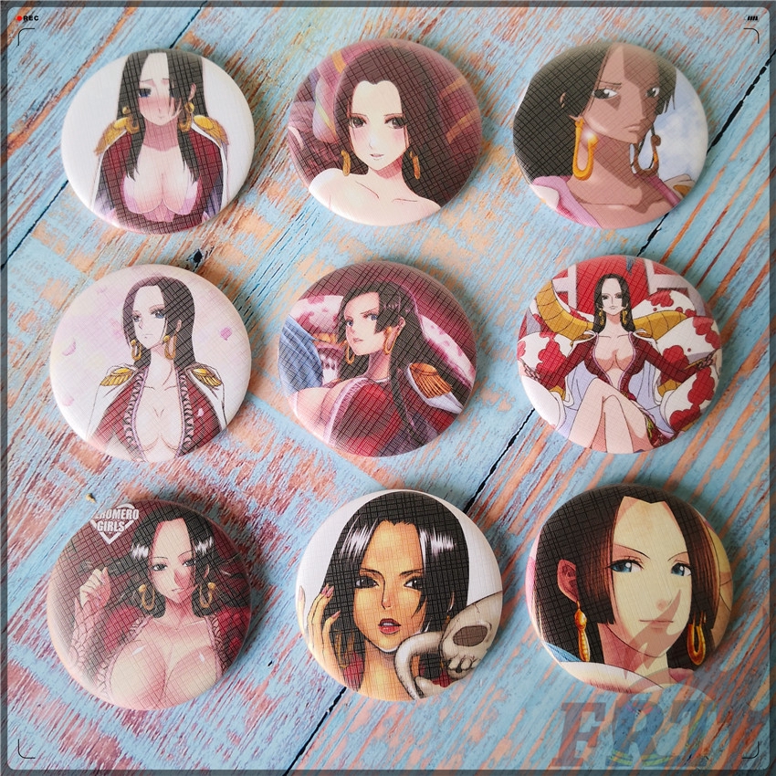 ☠ Nhân Vật One Piece Độc Đáo Sáng Tạo Huy Hiệu Hóa Trang Nhân Vật Boa Hancock ☠ 1 Huy Hiệu Cài Áo Ba Lô 58MM Hình Boa Hancock: 9 Phong Cách