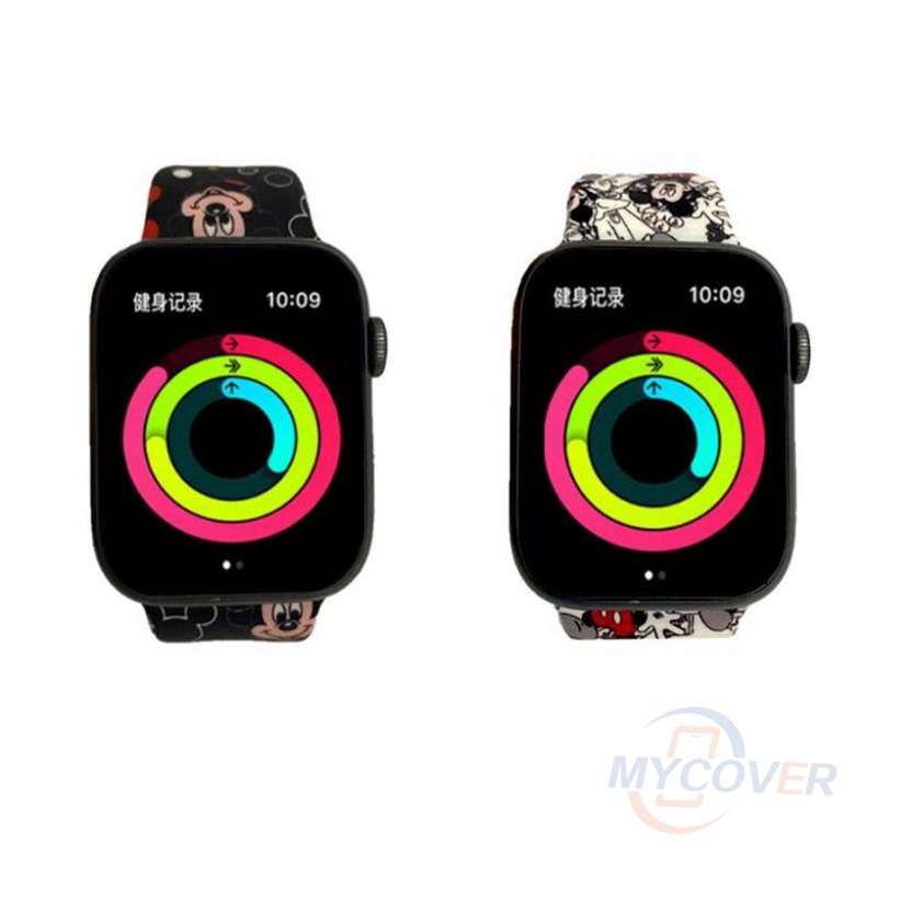 Sale 68% Dây đeo silicone hình  Mickey cho Apple Watch Series  3 2 1 Mickey black,38MM Giá Gốc 133000 đ - 3K68-2