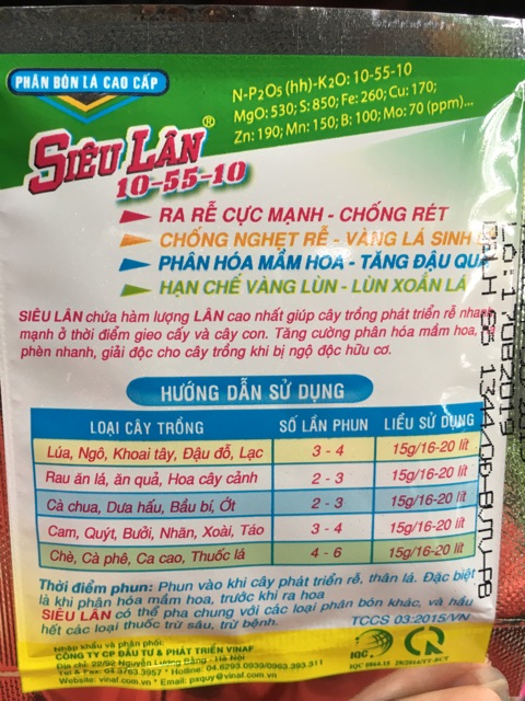 Phân bón siêu lân, siêu vi lượng, ra rễ cực mạnh