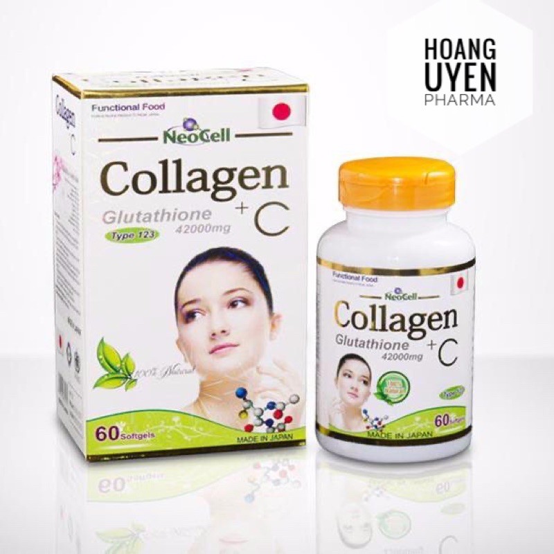 Viên uống đẹp da Collagen +C Glutathione Neocell 42000mg