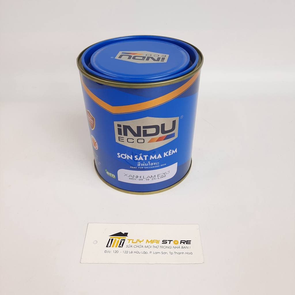 Sơn sắt mạ kẽm INDU Chính Hãng hộp 750ml đủ màu