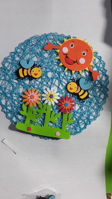 Mẹc mây màu trang trí mầm non