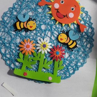 Mẹc mây màu trang trí mầm non (loại trơn chưa trang trí)