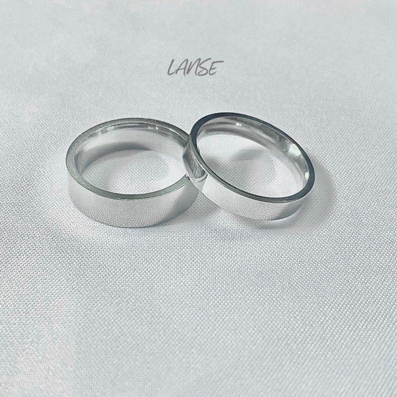 Nhẫn đeo tay bằng thép titan thiết kế đơn giản phong cách hiphop