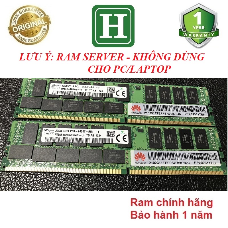 Ram Server DDR4 32GB, 16GB hoặc 8GB ECC REG bus 2666, 2400 hoặc 2133 tháo máy chính hãng, bảo hành 1 năm