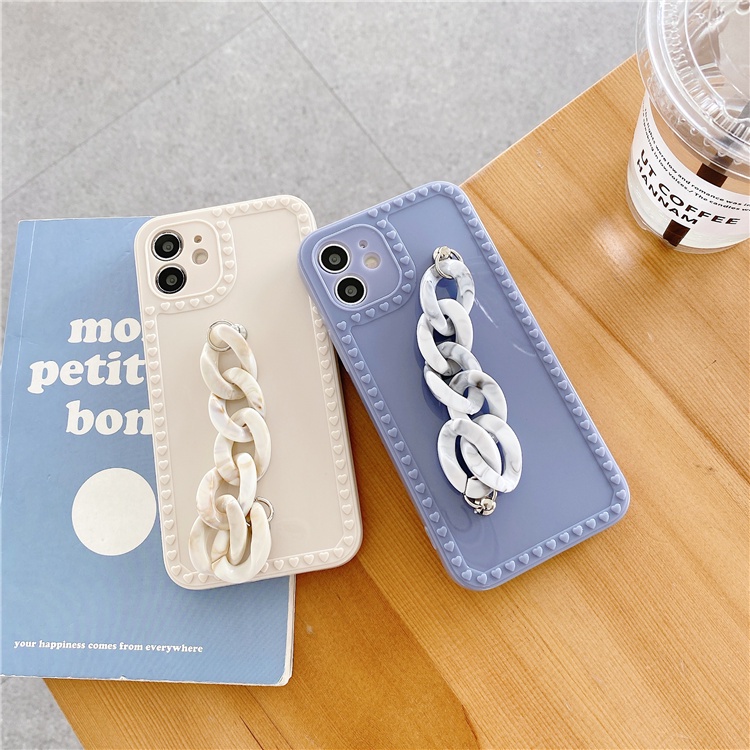 Ốp điện thoại TPU viền vuông có dây đeo cho OPPO A53 A5 A3S A12E A92 A52 A16 A57 F1S F9 A31 A8 A83 F11 A9 A11X
