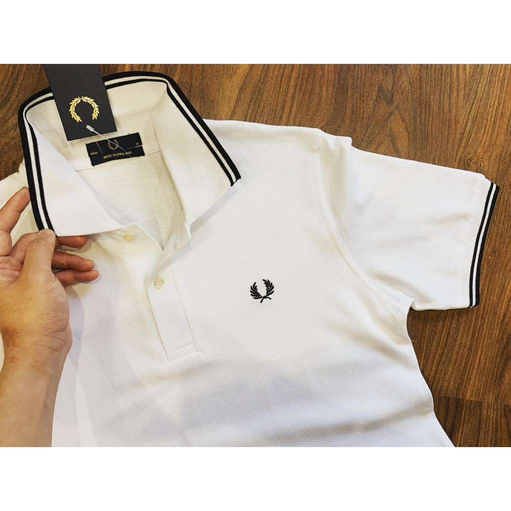 Polo nam cộc tay Fred Perry cổ kẻ viền