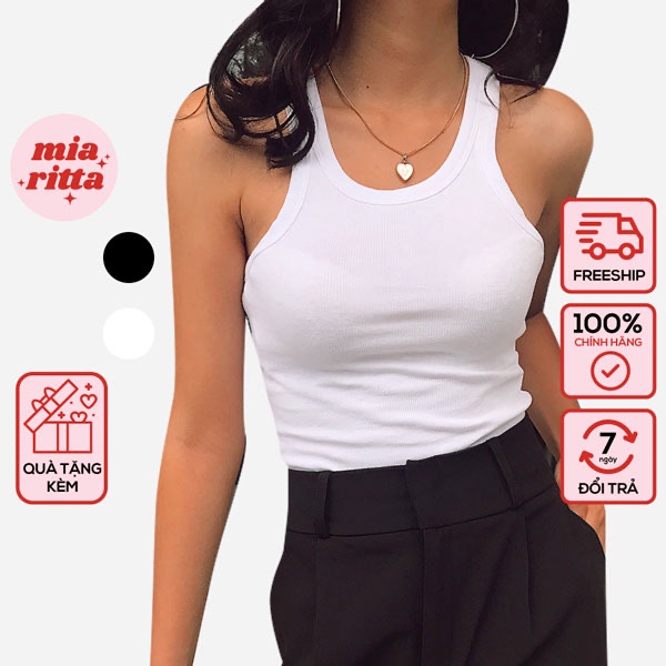 Áo 2 dây tanktop Mia Ritta bản to Mia Tank top Áo thun 3 lỗ màu trơn phong cách A1760 Feedback KH