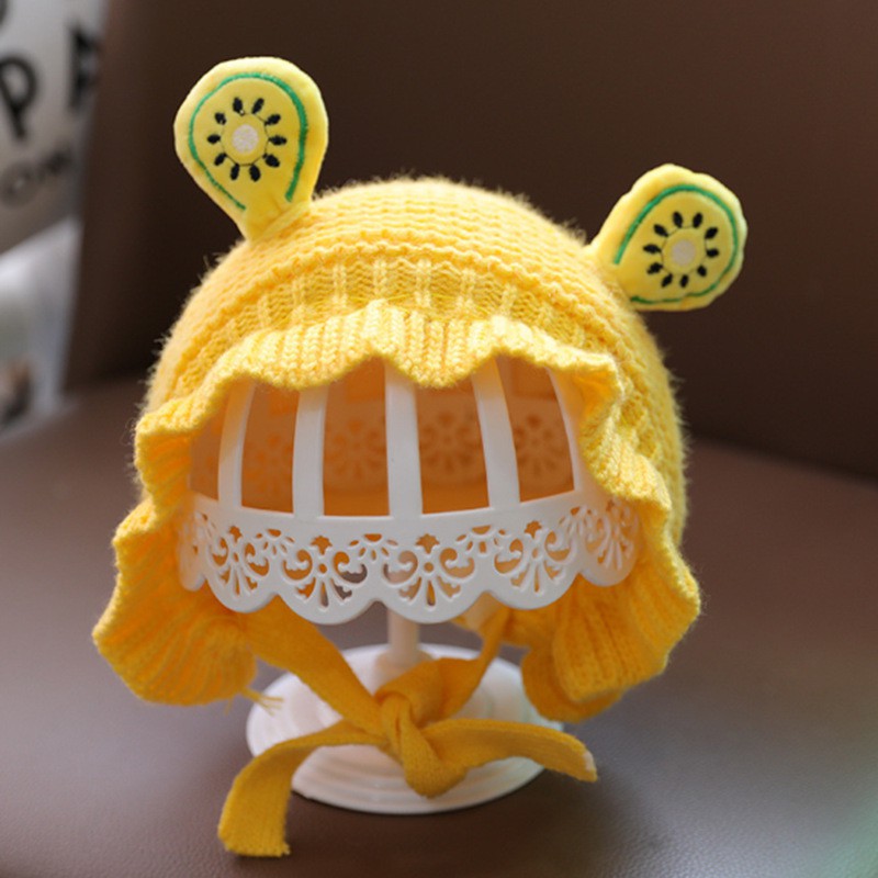 Mũ đan len hình trái cây xinh xắn thời trang thu đông cho bé trai/ bé gái sơ sinh