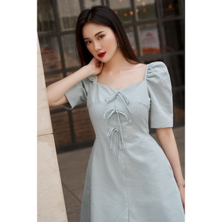 OLV - Đầm Light Blue Button Dress