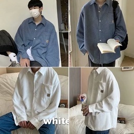 Áo Sơ Mi Tay Dài Dáng Rộng Kẻ Sọc Kiểu Nhật Bản Cá Tính Cho Nam Size M-2Xl