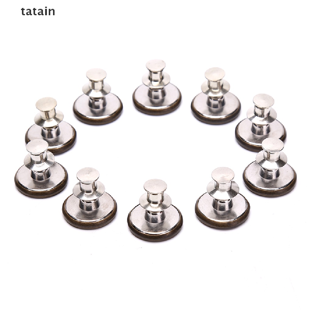 [TAT] 10pcs Pins for Jeans Instant Jean Button Pins for Pants Replacement Buttons CVX