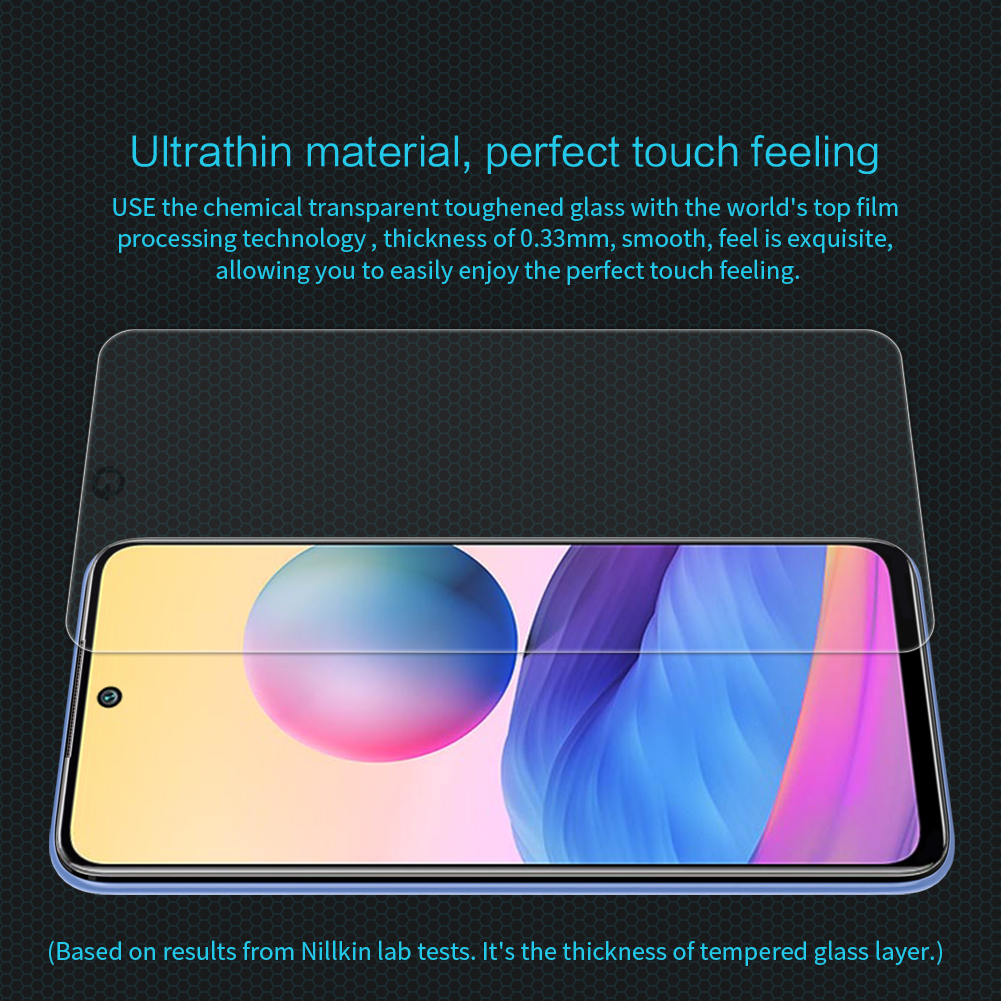 Kính cường lực Nillkin Amazing H 0.33mm 9H trong suốt chống lóa bảo vệ màn hình cho Xiaomi POCO M3 Pro/Redmi Note 10 5G