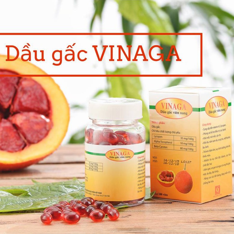 DẦU GẤC VINAGA lọ 100 viên