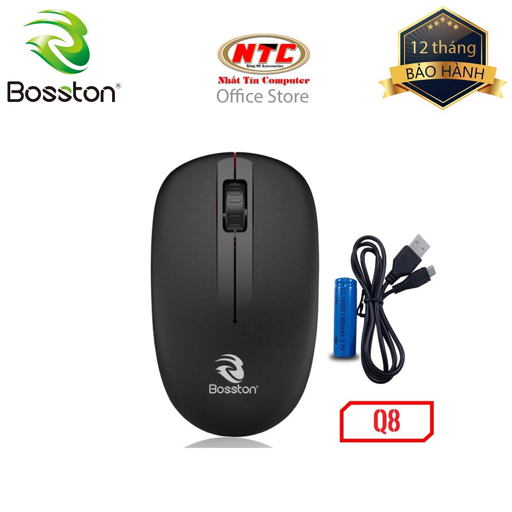Chuột không dây pin sạc Bosston Q8 + Tặng kèm pin