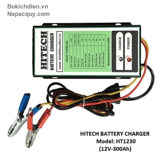 Sạc ắc quy tự động 3 chế độ HITECH HT-1230 (12V-300Ah) ,  Sạc cho các loại bình ắc quy: từ 12V/10Ah đến 300Ah