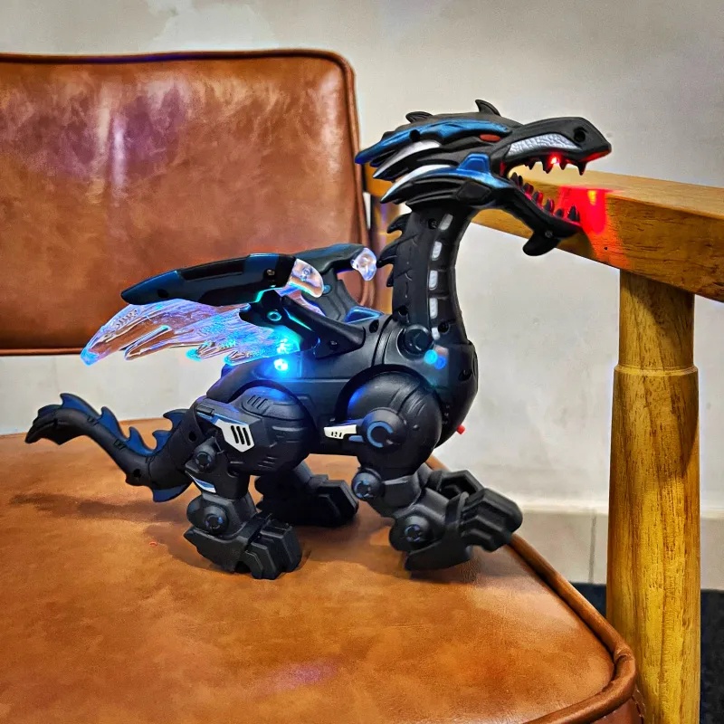 [Hàng mới về] Đồ chơi Rồng phun khói chạy bằng Pin có đèn và nhạc - Rồng khủng long phun sương