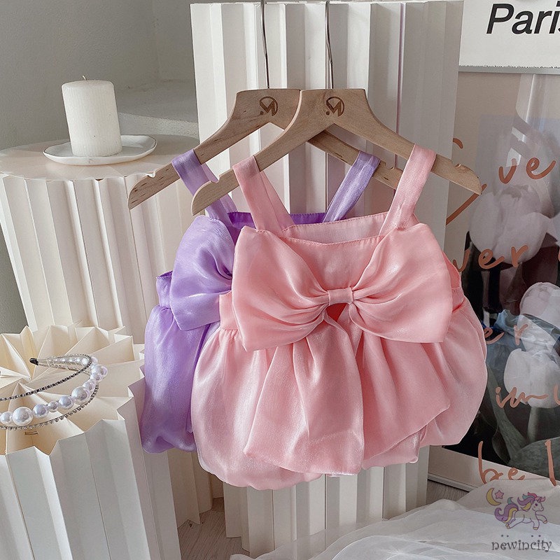 Áo Thun Ba Lỗ Đính Nơ Cho Bé Gái