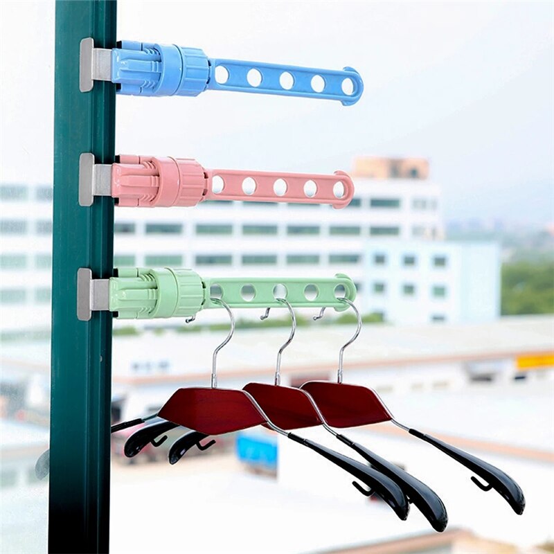 5 lỗ / 8 lỗ Treo quần áo đa chức năng Giá phơi đồ Tiết kiệm không gian Di động có thể gập lại Ban công trong nhà Khung cửa sổ Móc treo tổ chức