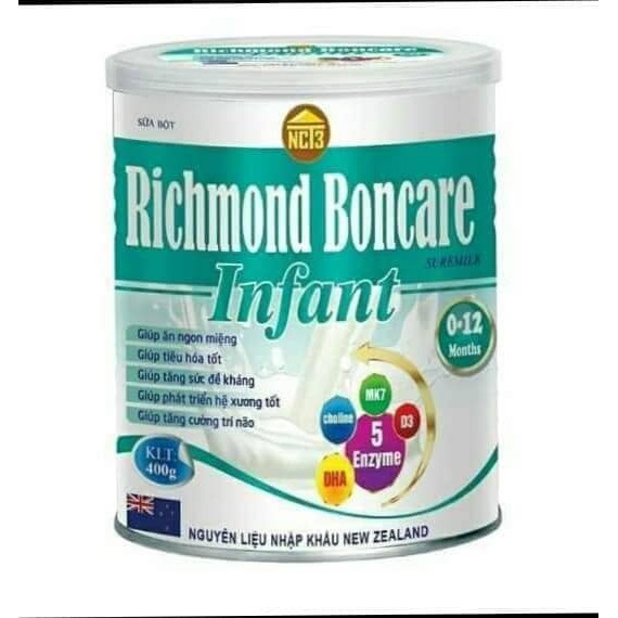 Sữa TĂNG CHIỀU CAO cho trẻ 900g - RICHMOND BONCARE CANXI NANO GOLD / PEDIAKIDS PLUS / INFANT