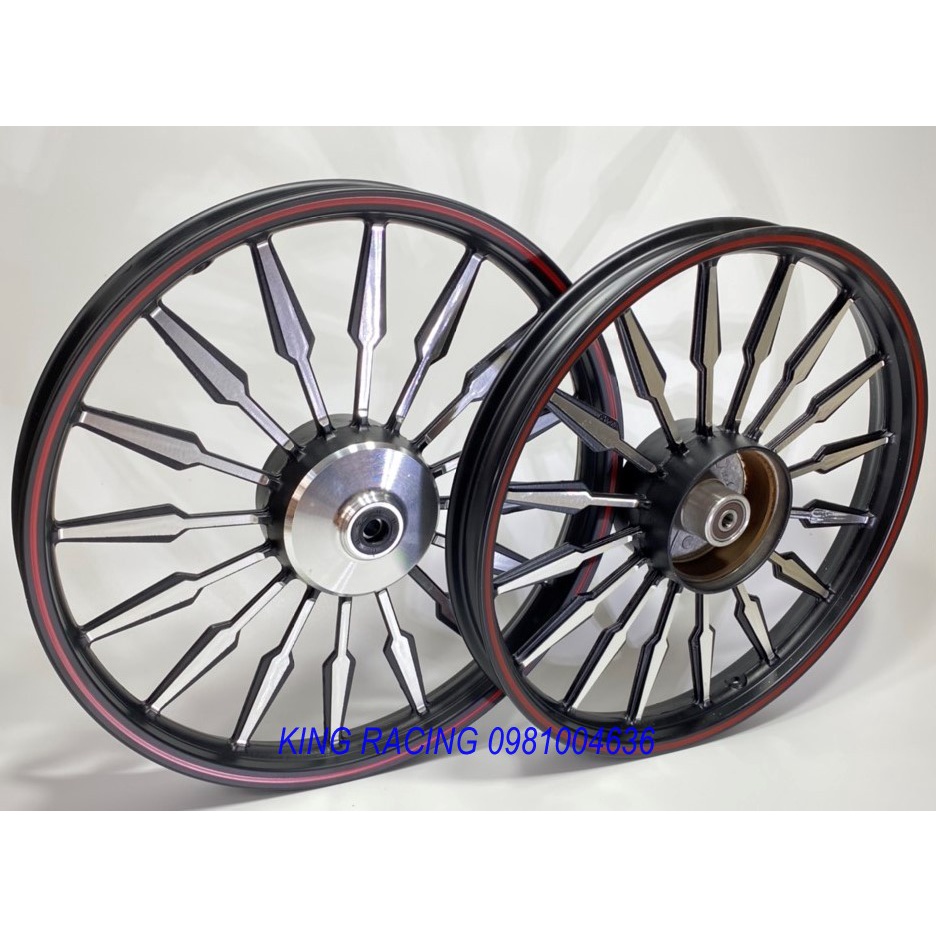 CẶP MÂM-VÀNH XE MÁY 16 CÂY 2 PHANH CƠ FULL ỐNG CHỈ VÒNG BI GẮN ANPHA ,WAVE 110, WAVES, WAVE ALPHA, RSX, BLADE, FUTURE...