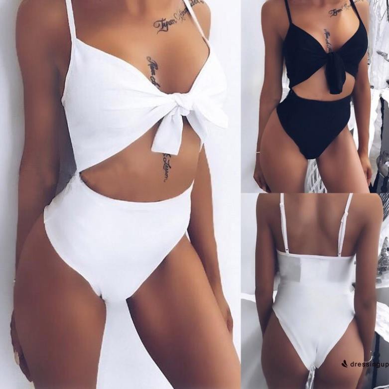 d❃♪Women One Piece Bandage Bikini Push Up Monokini Swimsuit Bathing Suit Swimwear  ྇