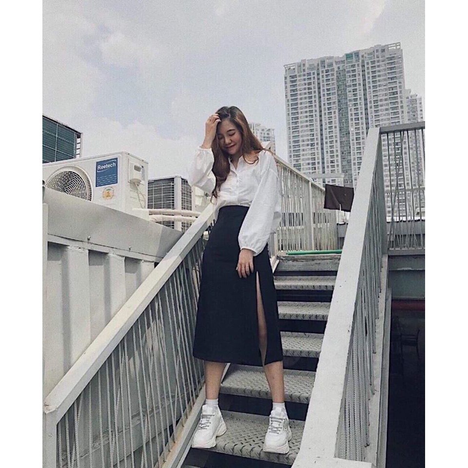 Chân Váy DÀI Sẻ SÂU Siêu Yêu, Siêu Hot Cho Nàng