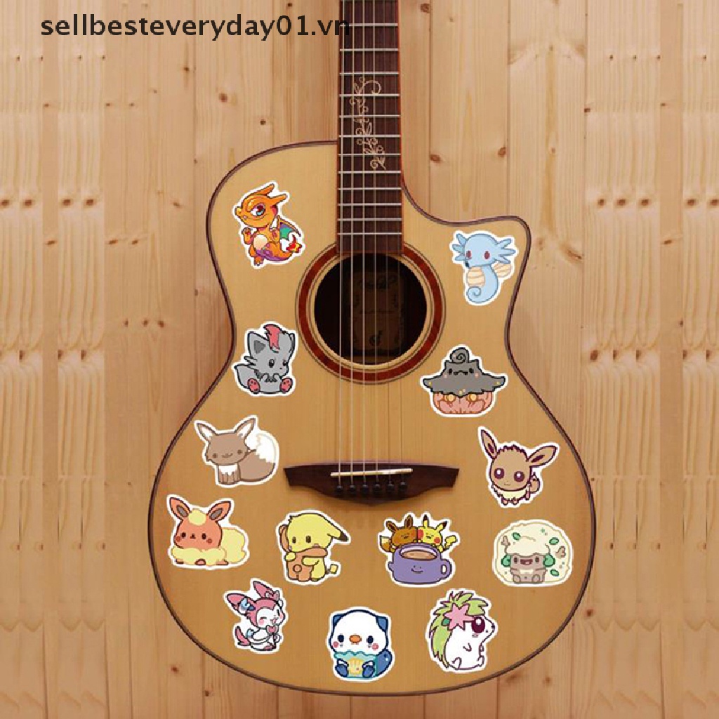 Set 50 miếng dán hình Pokemon trang trí đa dụng chất lượng cao