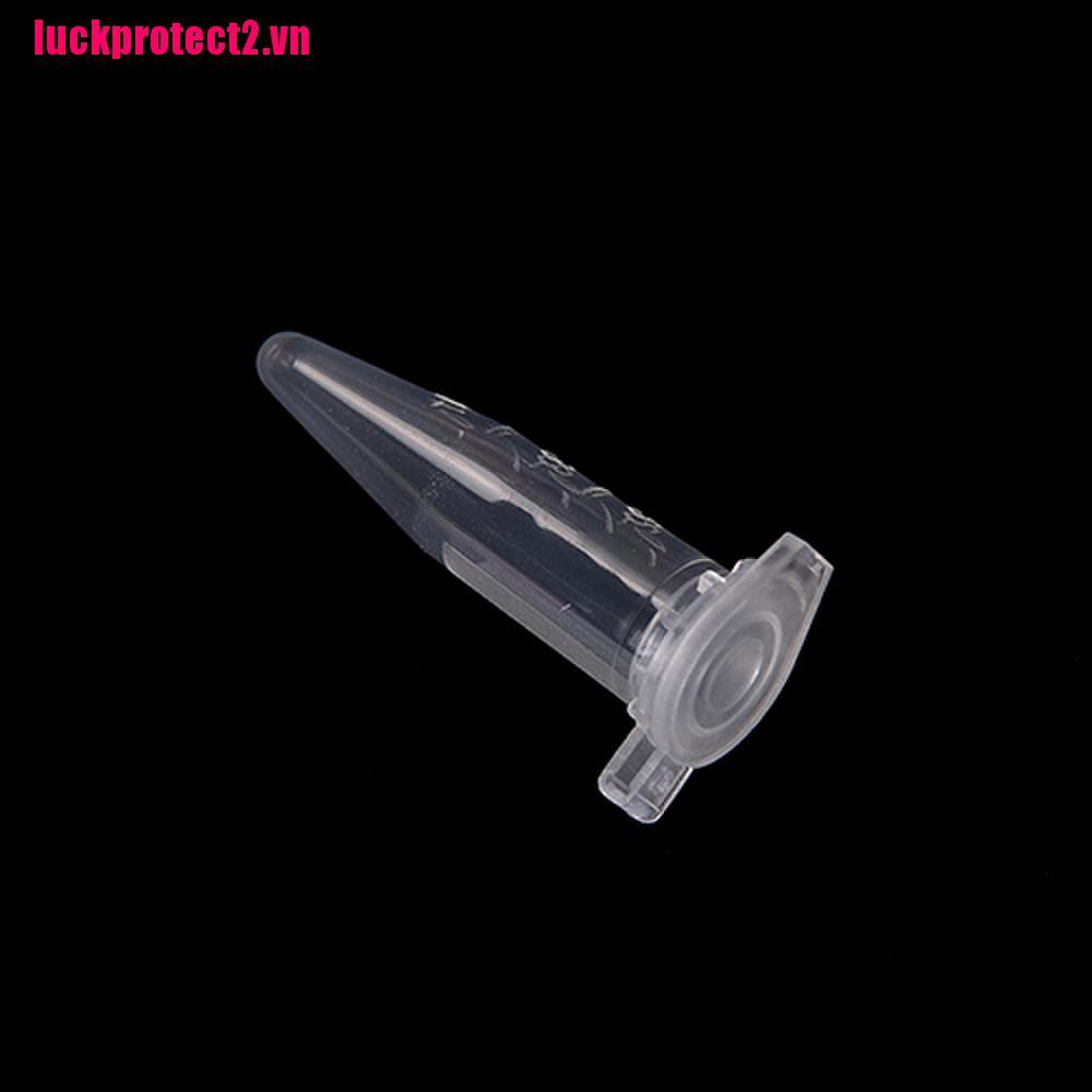 H&L 50X0.5ml Lab Clear Micro Plastic Test Tube Centrifuge Vial Snap Cap Container AB,