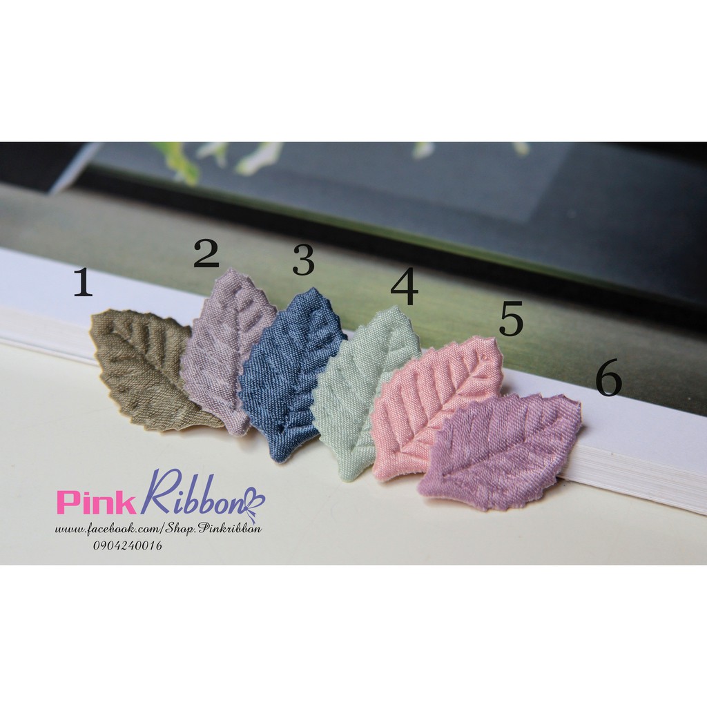 Set 5 cái - Lá lụa vải bóng cao cấp cỡ nhỏ