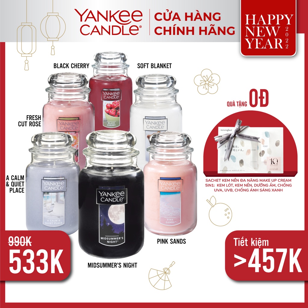 Nến thơm hũ Yankee Candle size L - BST mùi hương đặc biệt (623g)