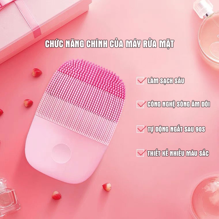 Máy rửa mặt Xiaomi sóng âm inFace MS-2000, MS-2010 Mini, rửa sạch sâu da mặt, thông thoáng lỗ chân lông - BH 12 tháng