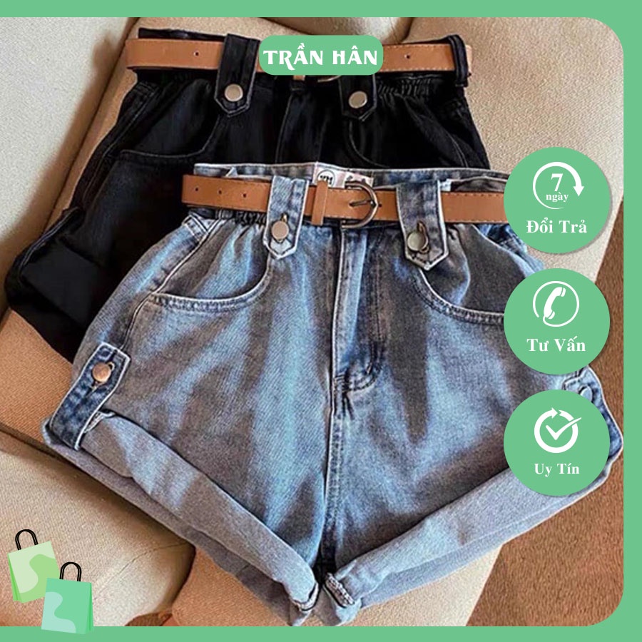 Quần short jean 0005, 6716 nữ chất jean đẹpI Trần Hân Shop 20003923 ( kèm đai nịt)