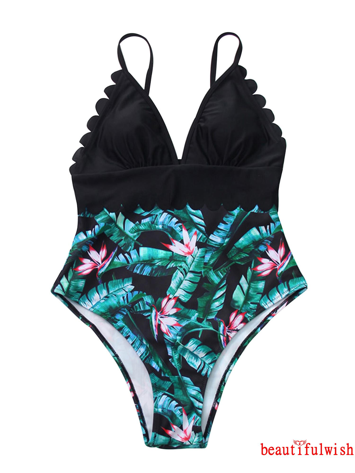 Đồ Tắm Một Mảnh In Họa Tiết Cây Xanh Quyến Rũ Dành Cho Nữ | BigBuy360 - bigbuy360.vn