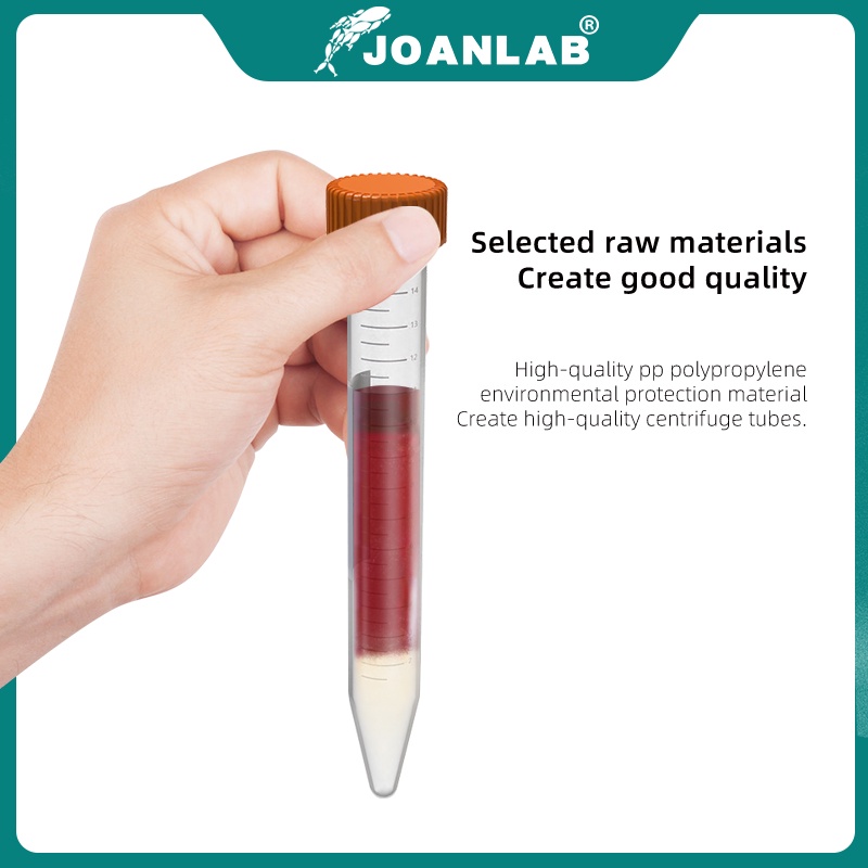 JOANLAB Ống Ly Tâm Nhựa Micro Scale 0.2ml 0.5ml 1.5ml 2ml 10ml 15ml Ống Nghiệm 50ml