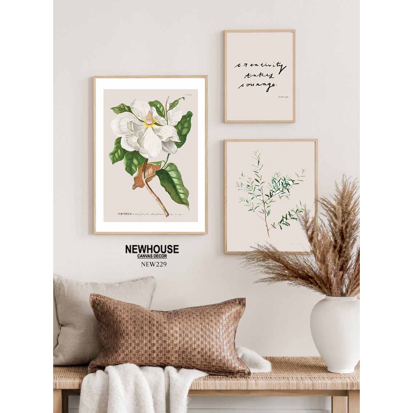 Tranh treo tường canvas hiện đại, sang trọng chủ đề hoa lá