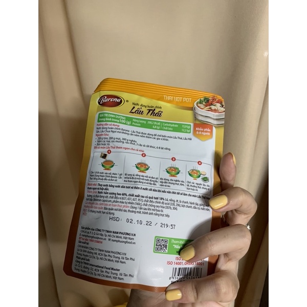 Nước dùng hoàn chỉnh lẩu Thái Barona gói 180g | BigBuy360 - bigbuy360.vn