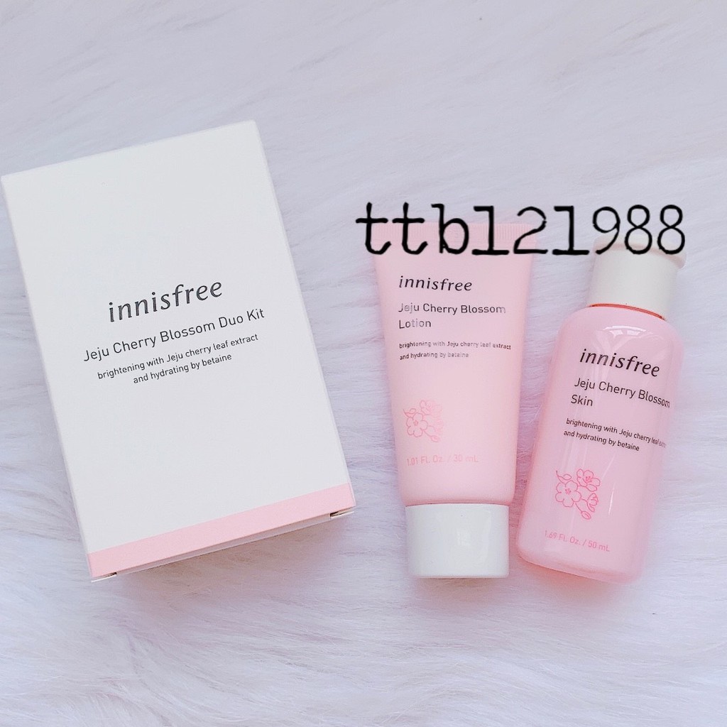 Set Dưỡng 2 Món Innisfree Jeju Cherry Blossom Duo Kit