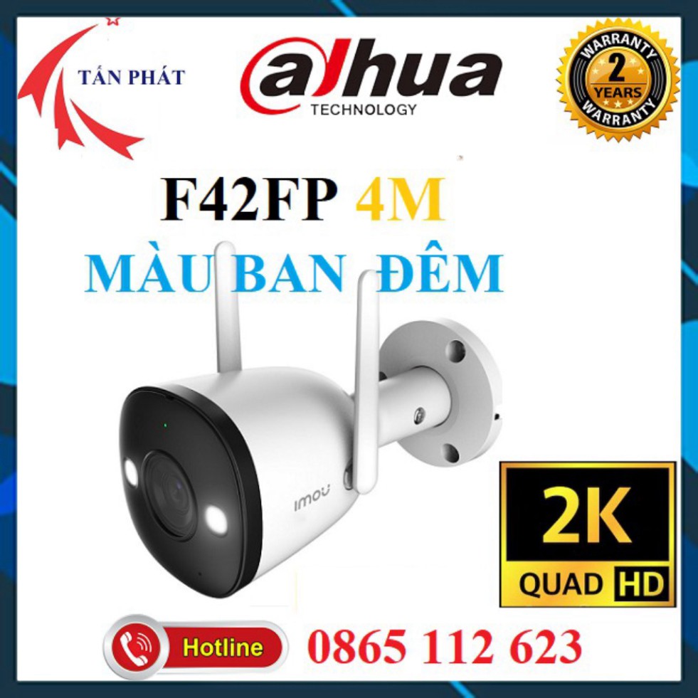 Camera IP 2M 4M WiFi Ngoài Trời IMOU F42FP  BH 24TH Bullet 2C 2E G22P F22P F42FEP G42P  1080P FullHD MÀU BAN ĐÊM Dahua