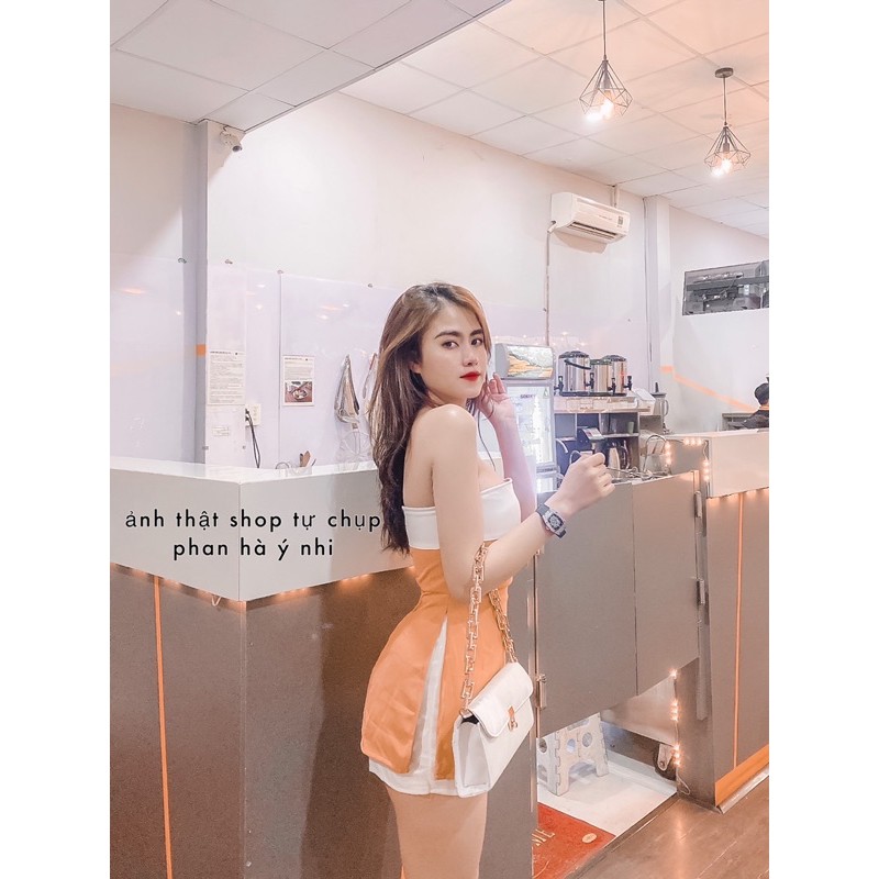set áo cúp xẻ quần short ( ảnh thật tự chụp )