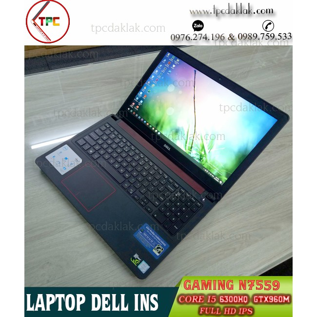 Laptop Dell Inspiron 15 N7559 / Core I5 6300HQ / Ram 8GB / SSD 180GB + HDD 1TB / GTX 960M / 15.6 FHD | BigBuy360 - bigbuy360.vn