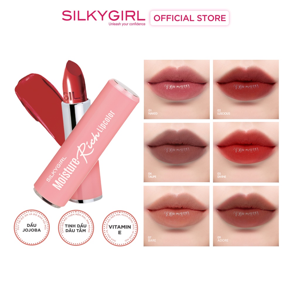 Son Dưỡng Có Màu Silkygirl Moisture Rich Lipcolor 3,2g