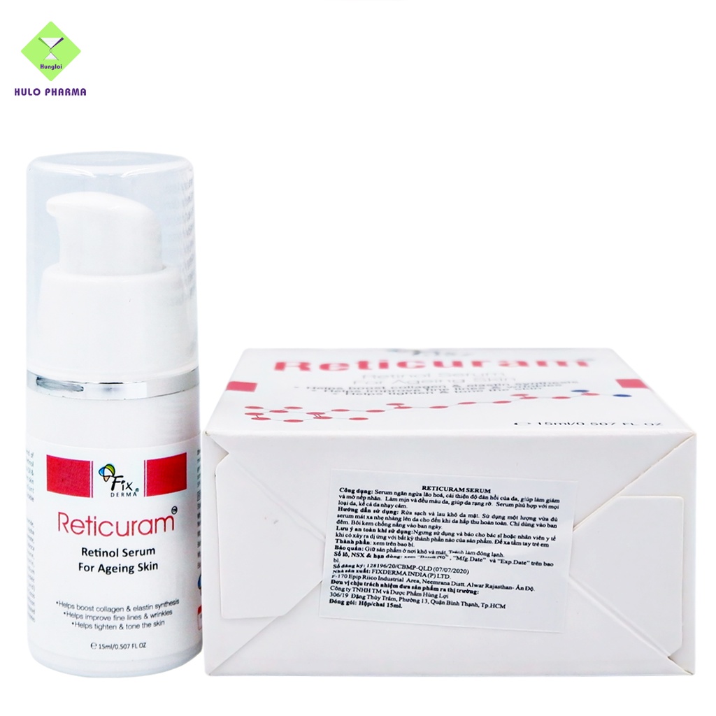 Serum Dưỡng Da Chống Lão Hóa FIXDERMA Reticuram Chiết Xuất Bơ Hạt Mỡ Và Retinol Giúp Xóa Nhăn Sáng Da 15ml