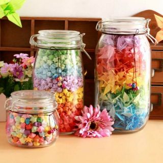 Sao giấy gấp sẵn nhiều màu