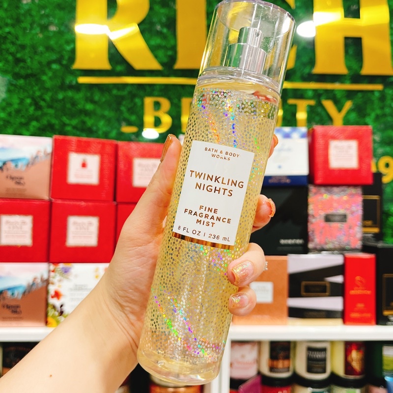 TWINKLING NIGHTS - Xịt Thơm Toàn Thân Body Mist Bath &amp; Body Works