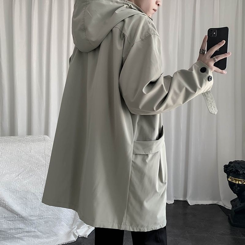 Áo khoác dáng mangto chất kaki